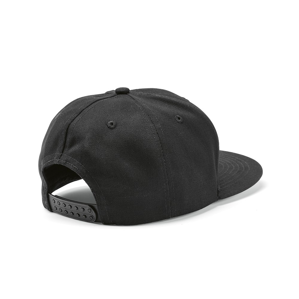 Cornell Kappe recy. Baumwolle 280 g/m². Druckknopfverschluss - Schwarz
