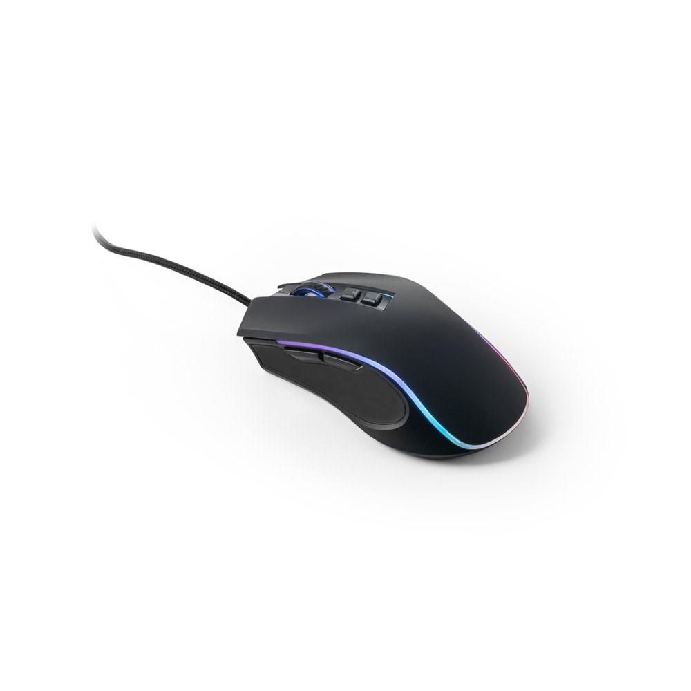 THORNE MOUSE RGB. Gaming-Maus mit 1.5 m Kabel und RGB-LED-Leuchten aus ABS