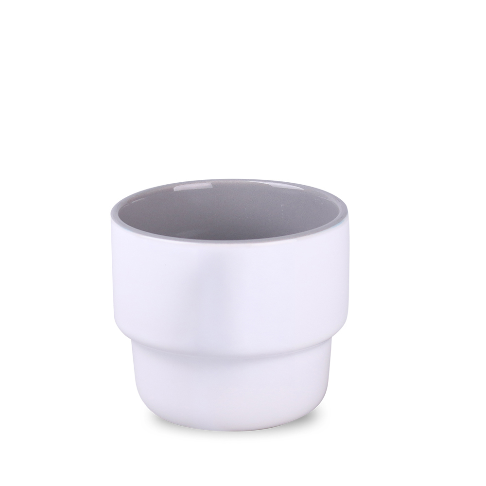 Becher Astrid Duo 230ml weiß/grau
