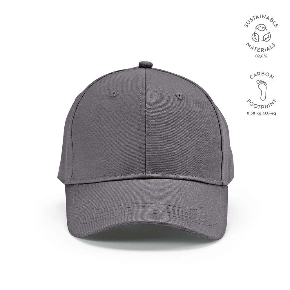 Darrell Kappe recy.Baumwolle 280 g/m². Metall-Schnallenverschluss - Grau