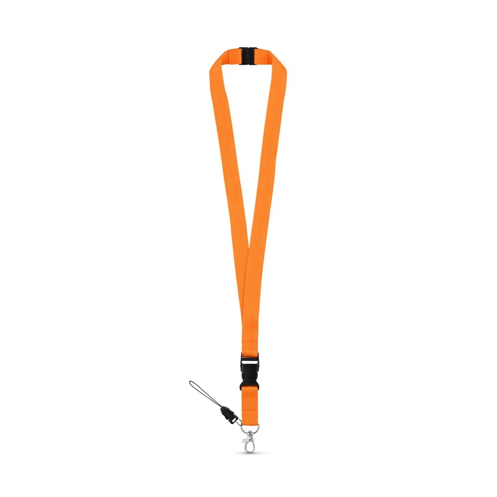 MURRAY. Lanyard aus Polyester (20 mm) mit einem Schlüsselband - orange