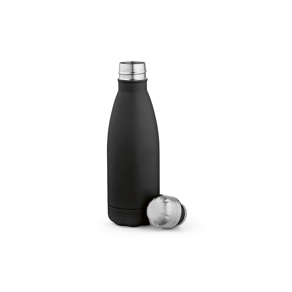 Mississippi 450 Trinkflasche recy.Edelstahl, 430 ml. Doppelwandig - Schwarz