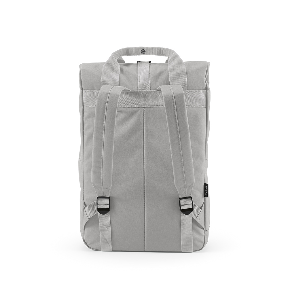 Warsaw 20L Rucksack aus rPET.Roll-Top- und Schnallenverschluss - Hellgrau