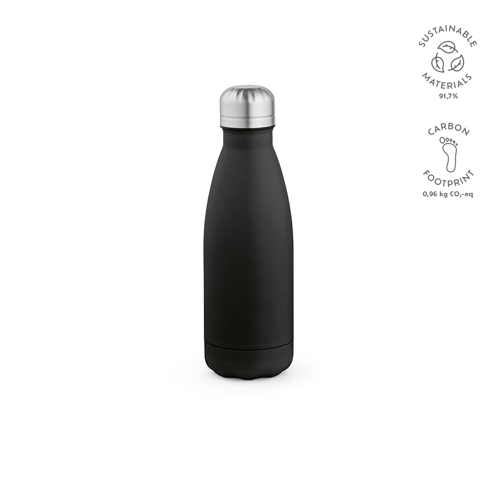 Mississippi 450 Trinkflasche recy.Edelstahl, 430 ml. Doppelwandig - Schwarz
