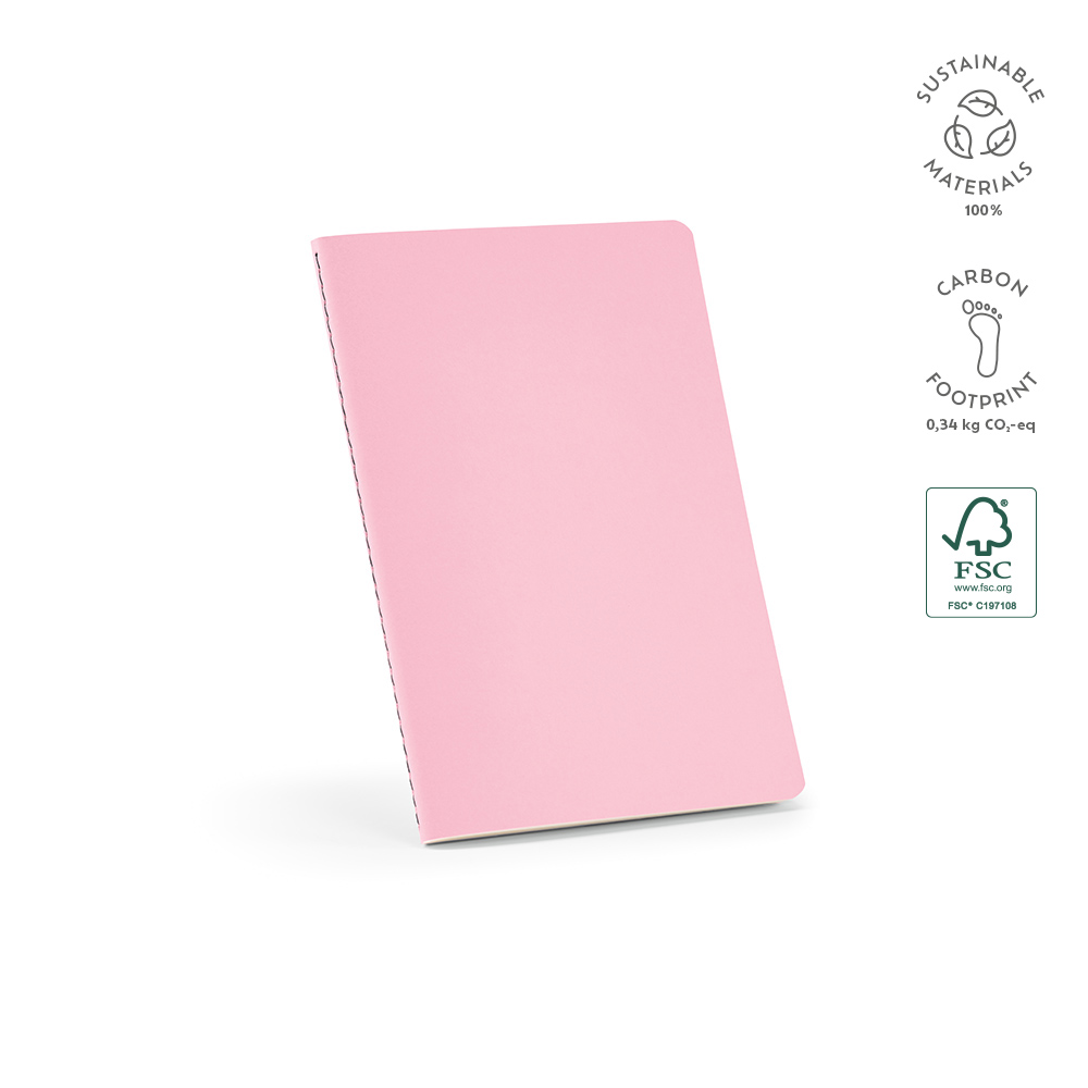 Bronte A5 Notizbuch.Softcover und Kartoneinband. FSC®-zertifiziertes Papier - rosa