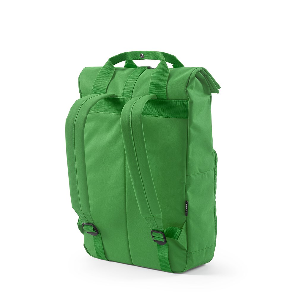 Warsaw 20L Rucksack aus rPET.Roll-Top- und Schnallenverschluss - Grün