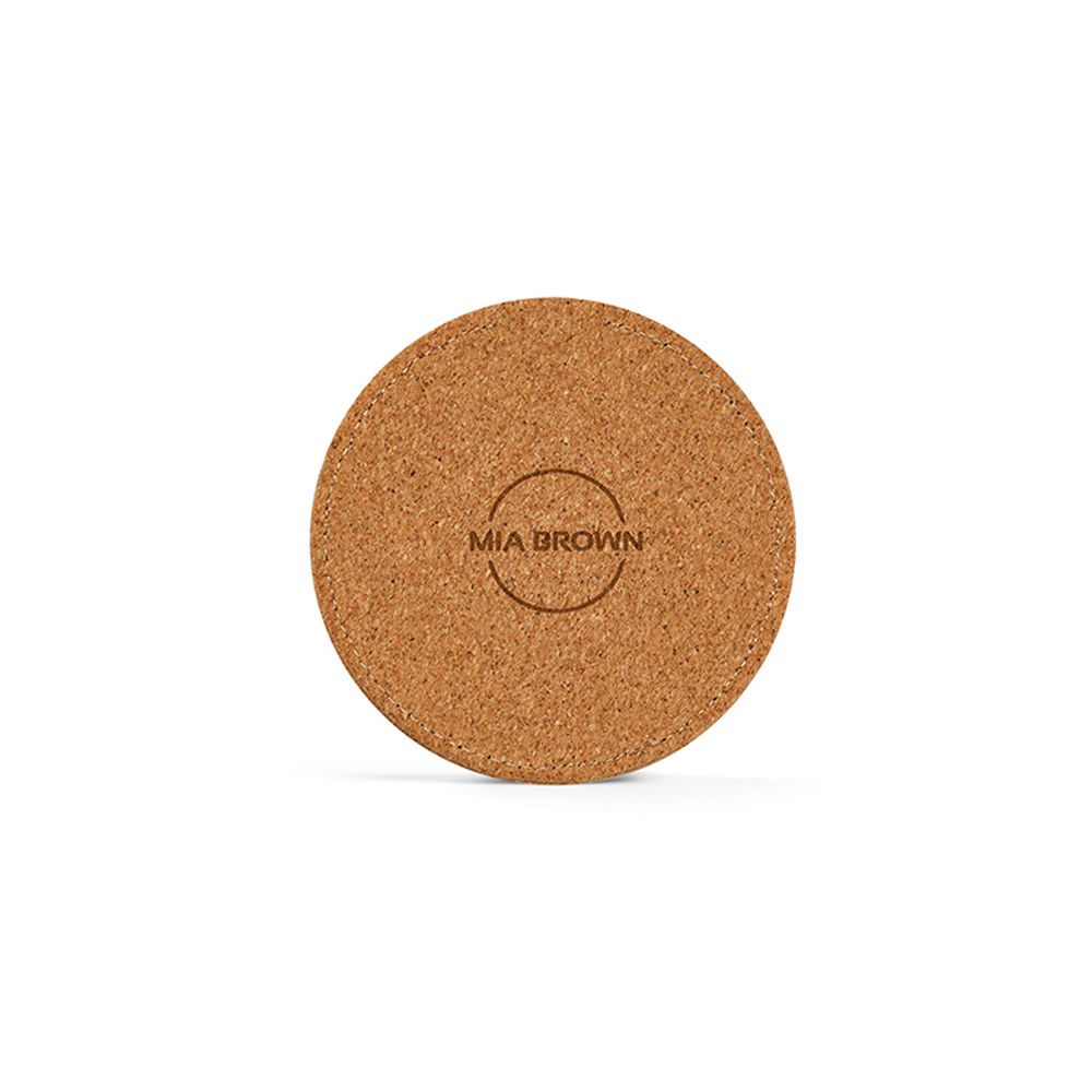 Descartes Wireless Charger aus Kork. 15 W. USB-C-Anschluss - Natur