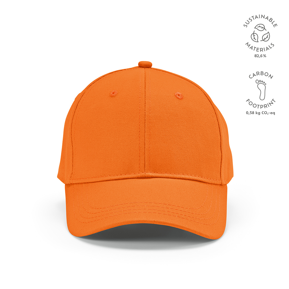 Darrell Kappe recy.Baumwolle 280 g/m². Metall-Schnallenverschluss - Orange