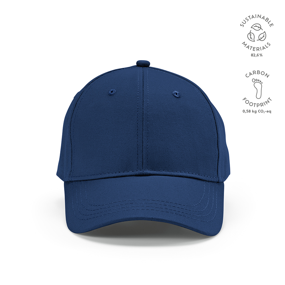 Darrell Kappe recy.Baumwolle 280 g/m². Metall-Schnallenverschluss - Marineblau