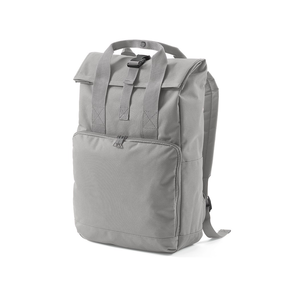 Warsaw 20L Rucksack aus rPET.Roll-Top- und Schnallenverschluss - Hellgrau