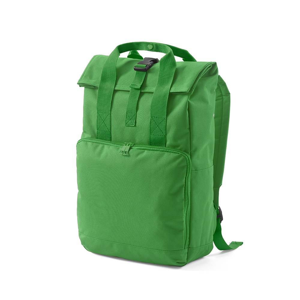 Warsaw 20L Rucksack aus rPET.Roll-Top- und Schnallenverschluss - Grün