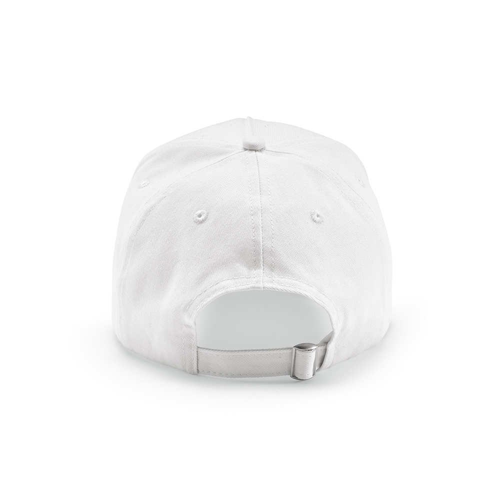 Hendrix Kappe recy.Baumwolle 280 g/m². Metall-Schnallenverschluss - Weiß